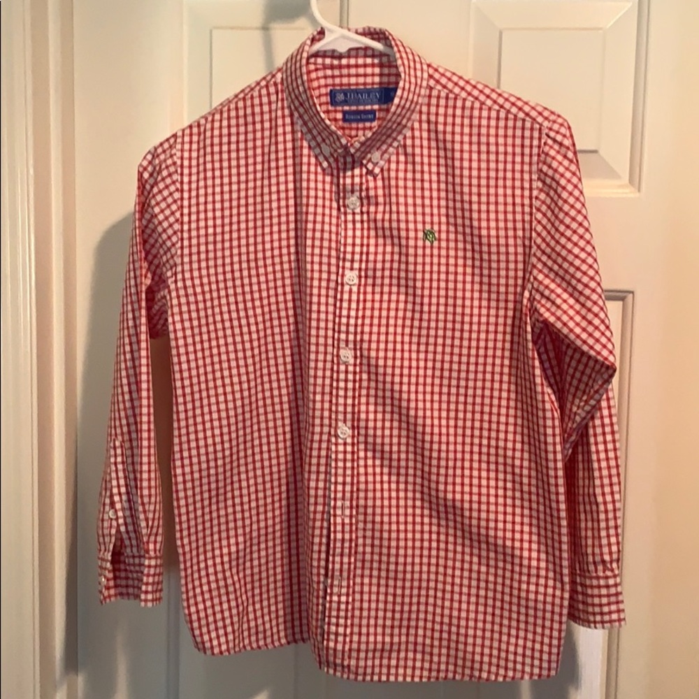 Boys Sz 10 J. Bailey Checkered Button Up Shirt